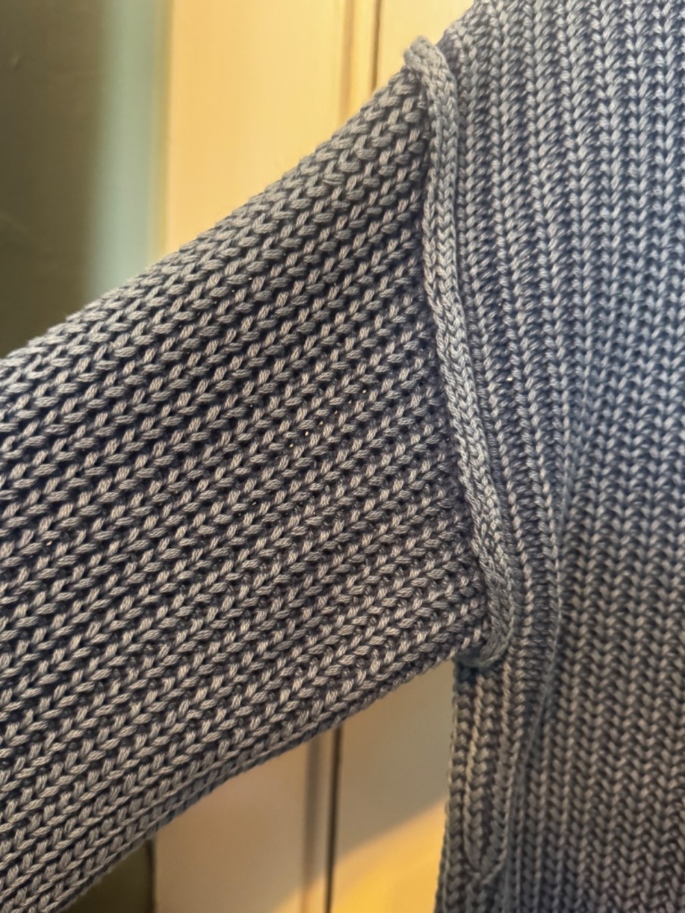 AE Acid Wash Long Weekend Sweater Oversized Slouchy Dark Blue Sz S NWT - Picture 8 of 13